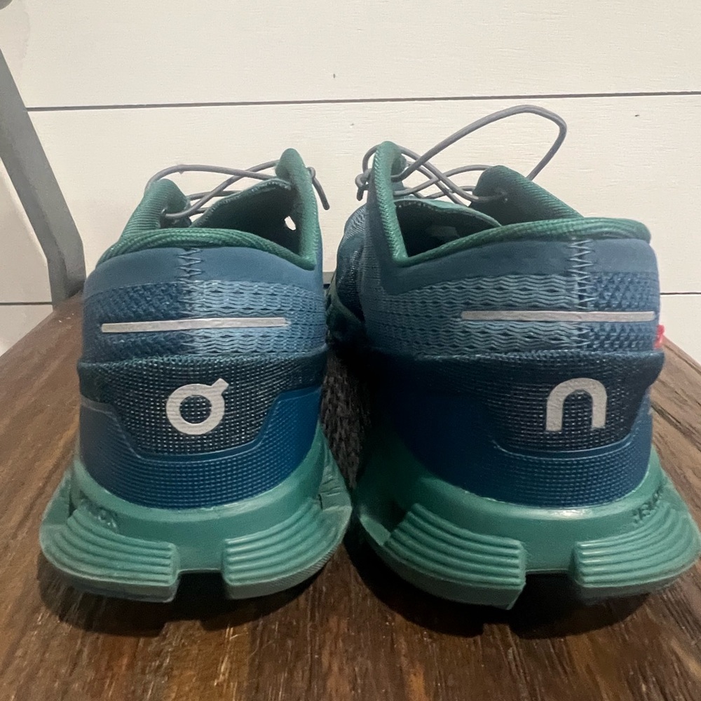 On Running Men's Teal and Navy Athletic Shoes - Picture 3 of 5